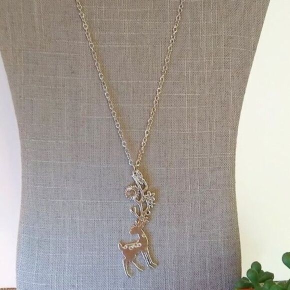 Enchanting Forest Deer Necklace - Picture 3 of 6